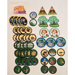 Girl Scouts Merit Badge Lot of 52 Assorted Embroidered Patches NEW GSUSA